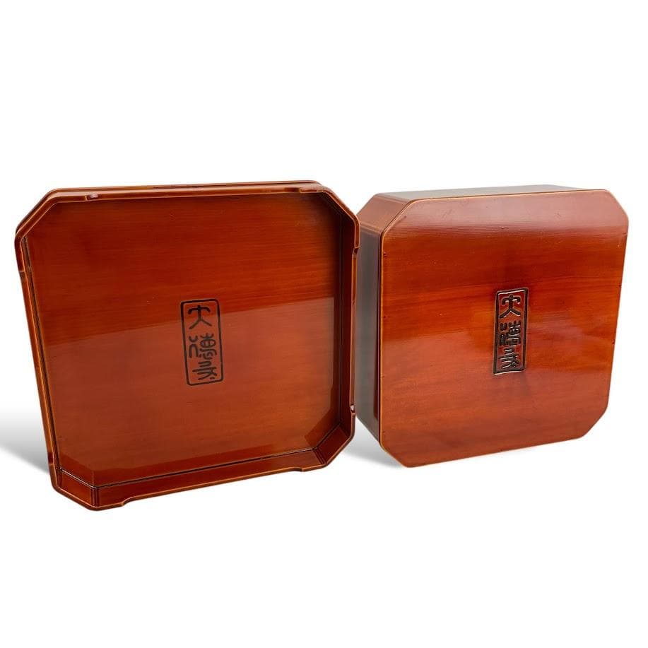 □飛騨春慶□ 弁当箱 大徳寺 5客 最高級品 ひだしゅんけい 透漆塗り 重箱