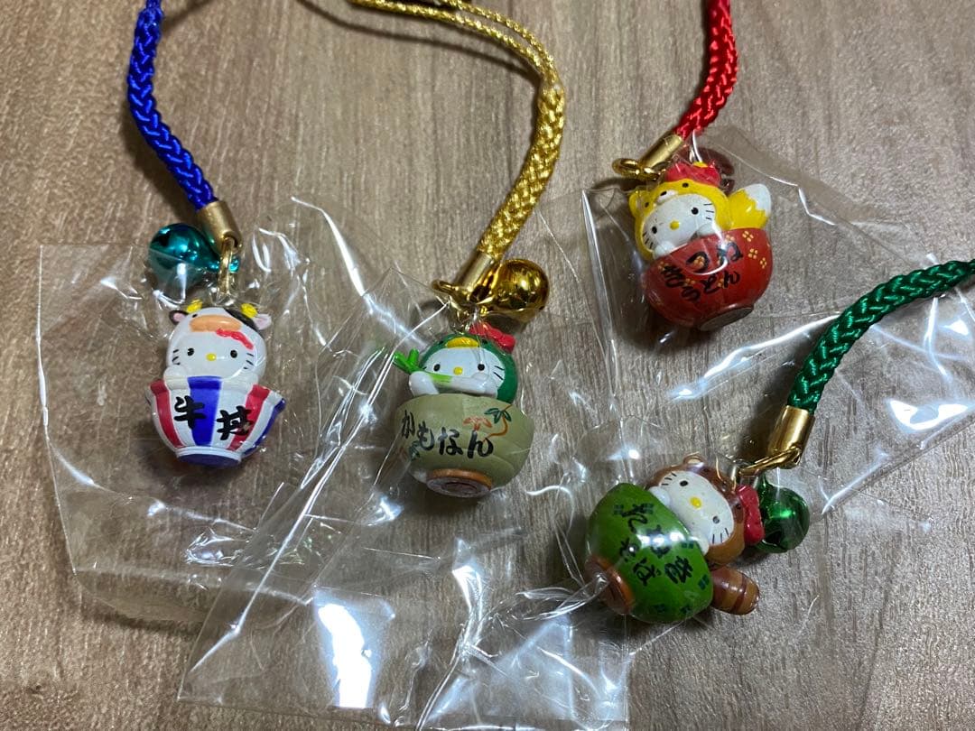 ハローキティ ストラップ 根付 ねつけ 丼シリーズ 和食れすとらん 2003