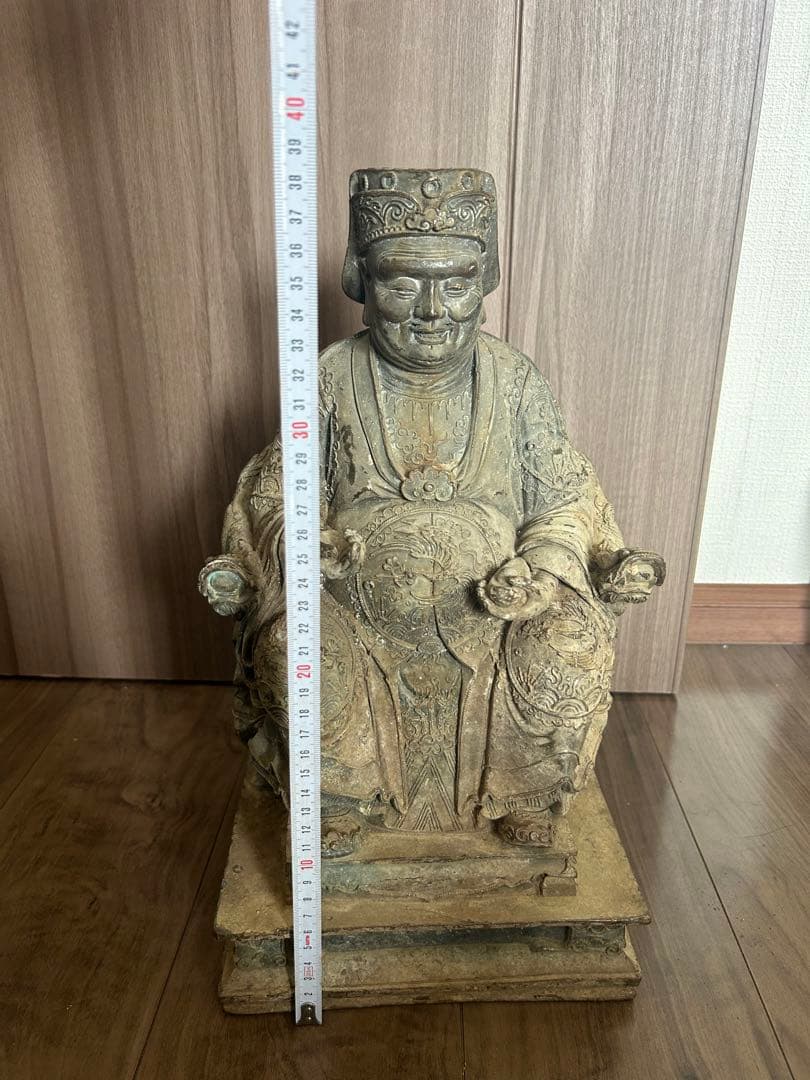 古董，財神像，（大）古銅製，清時代，重10千克
