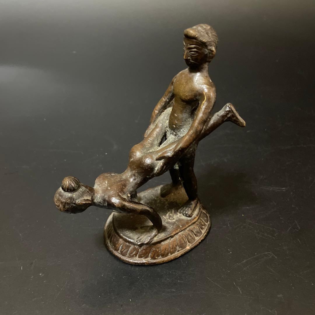 時代物 古銅 チベット 歓喜仏 仏像 - メルカリ