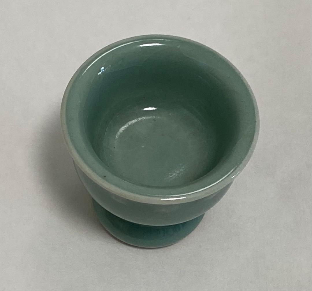 真葛香山 宮川香山 青磁酒盃 大正二年勅正牛図