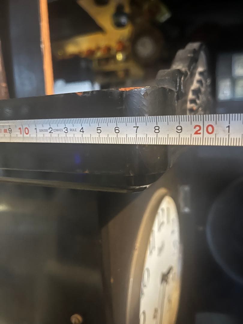 明治振り子時計、約100センチ柱時計 ゼンマイ振り子時計、30日巻き、明治時計