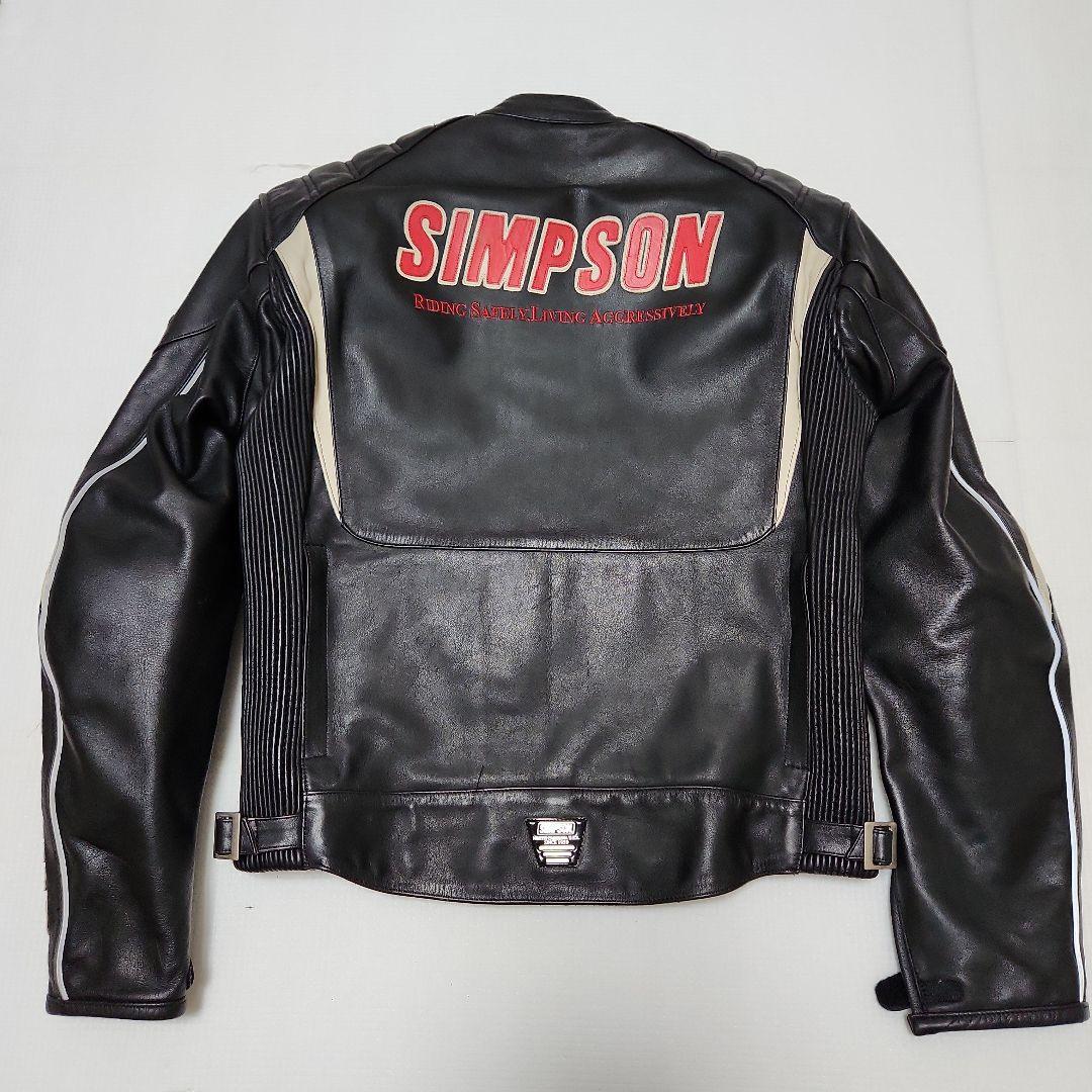 L シンプソン 革ジャン レザー ジャケット ライダース 本革 牛革
