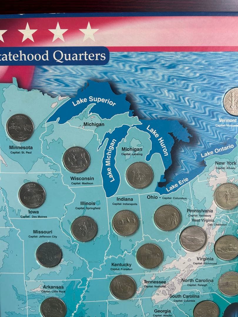 25セントクォーター50州記念コインアルバムコレクション