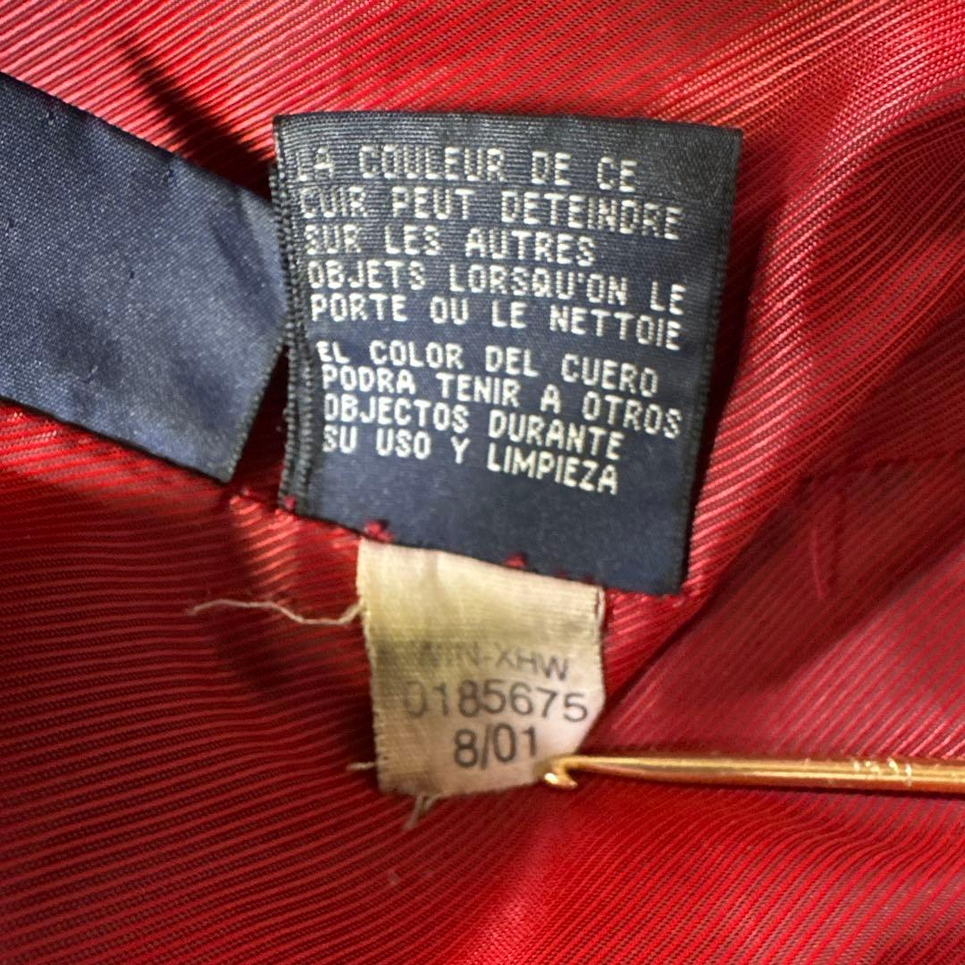 トミーヒルフィガー古着00sカウレザー本革ジャケットシングル S98