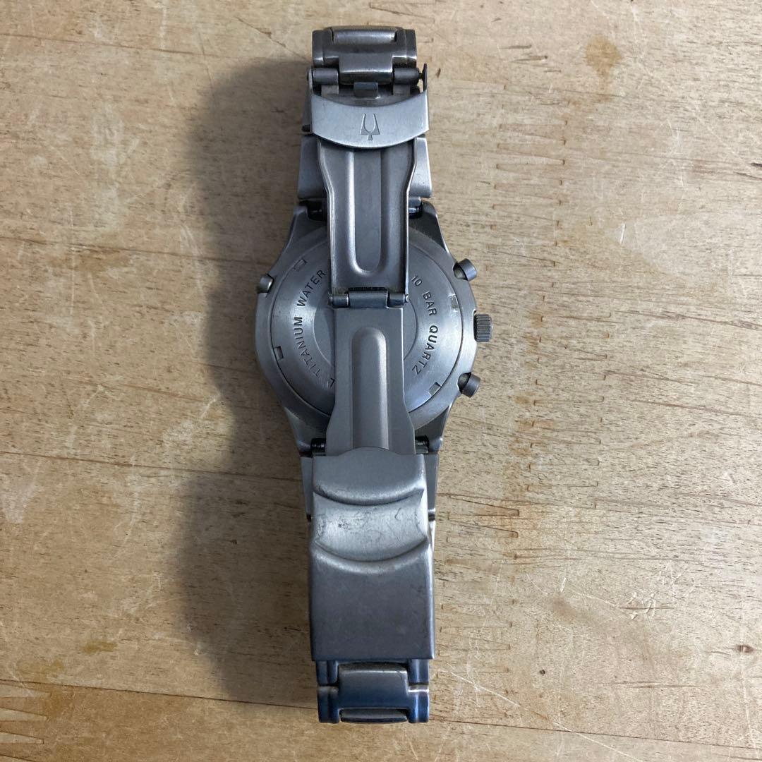 希少品　BULOVA ブローバ 93661 クォーツ アナログ 腕時計 チタン