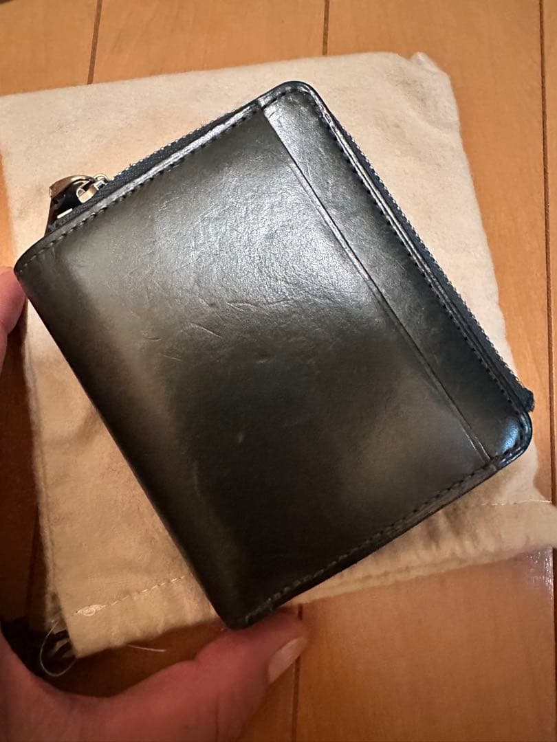 GANZO AVON (エイボン)Lファスナー二つ折り財布ブリティッシュグリーン