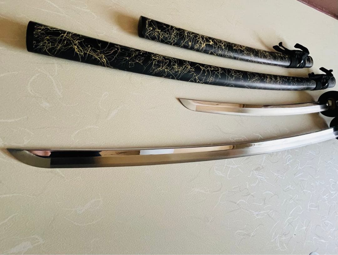 模造刀 日本刀 武具 刀剣 居合刀 2本セット 太刀 脇差 w2