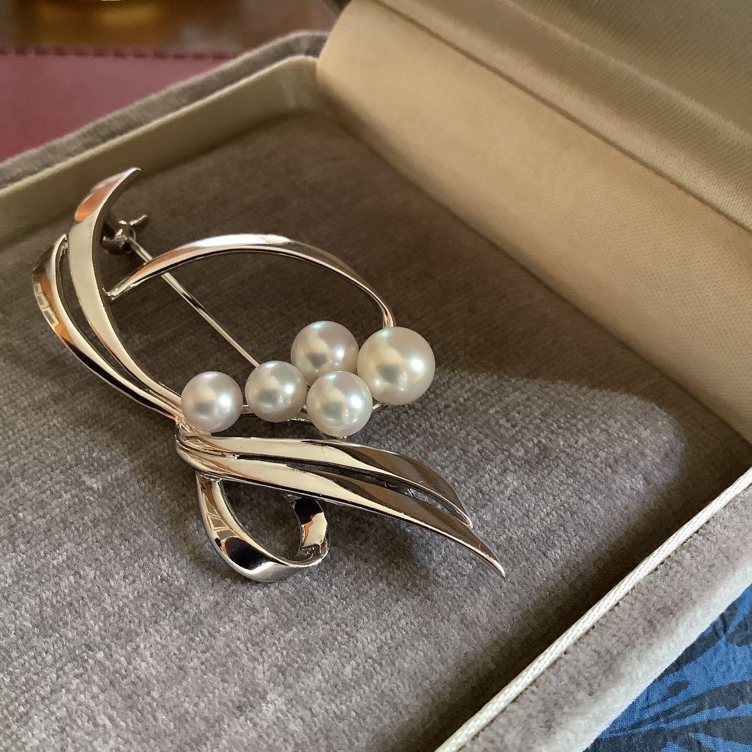 ミキモトブローチ「はなかご」ケース付き