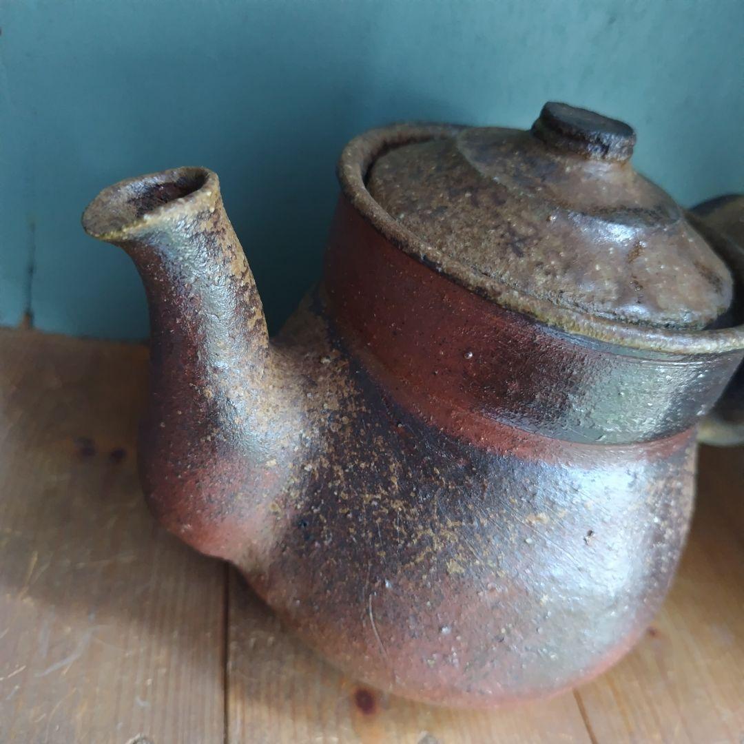 備前焼　ティーポット　珈琲　岡山伝統工芸品　茶器　コーヒー紅茶