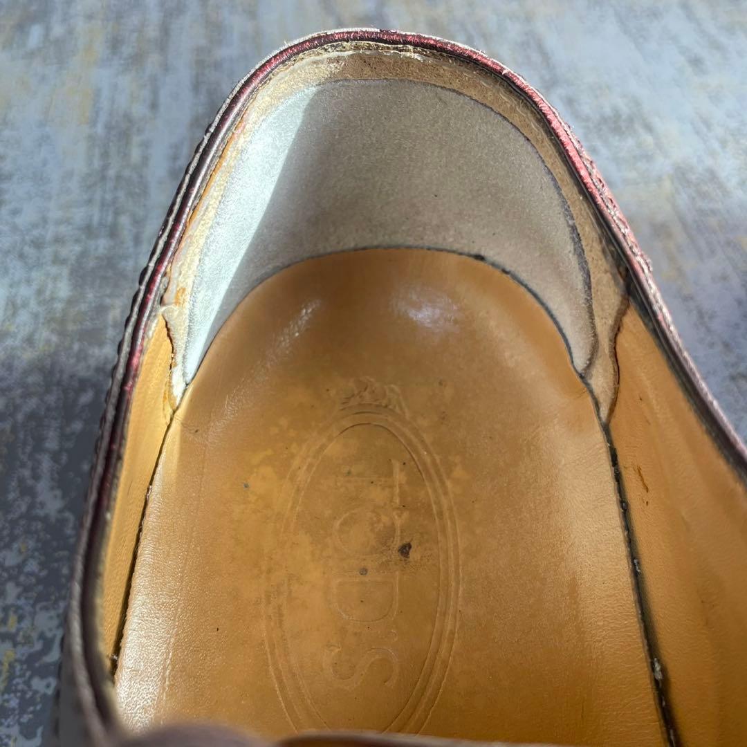 ★希少★トッズ TOD'S Uチップ ドレスシューズ【27】バーガンディ 厚底