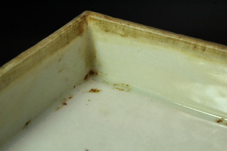 中国美術 青花 白抜 笹紋 段重 高18.5cm 清(K-LC670)