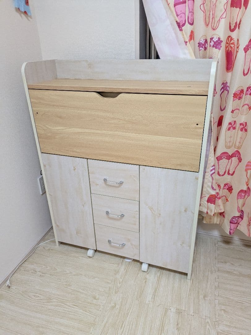 ナチュラルカラー パソコンデスク　折りたたみデスク　引き取りの場合300円