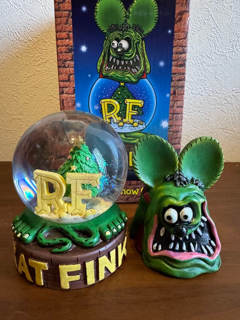 会場限定 ホッドロッドカスタムショー2025 ラットフィンク　スノーグローブ