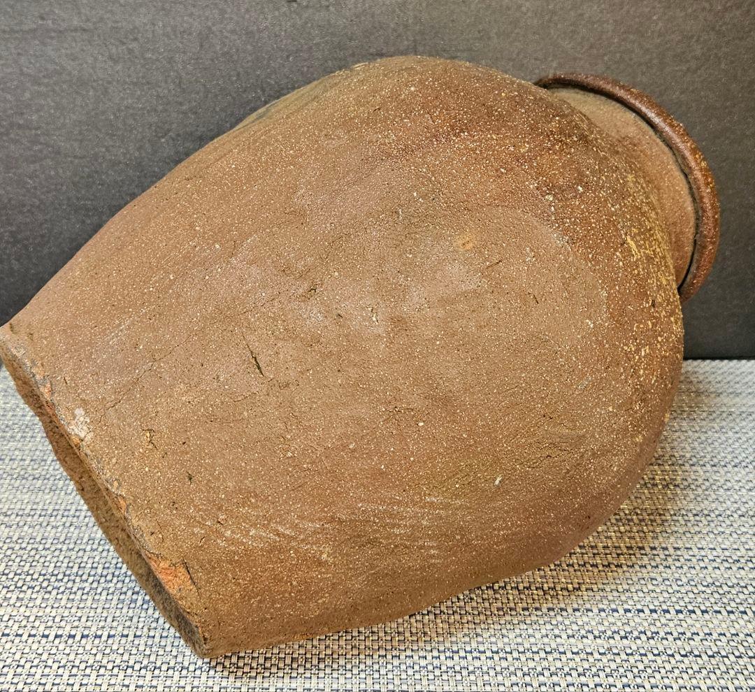 江戸時代 古常滑系 壺 種壺 花入 花生 インテリア オブジェ 高26.7cm