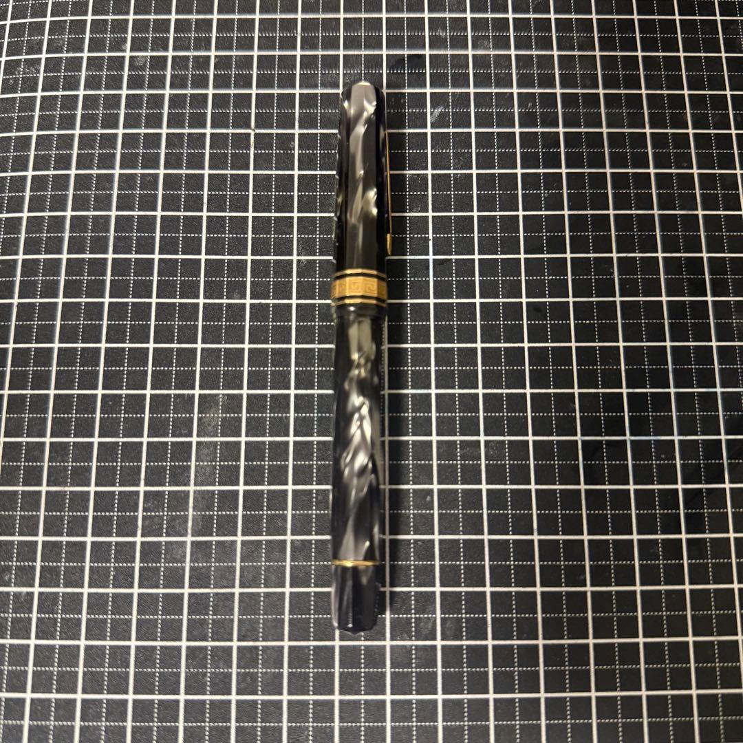 オマス 万年筆 ダーマ グレーマーブル