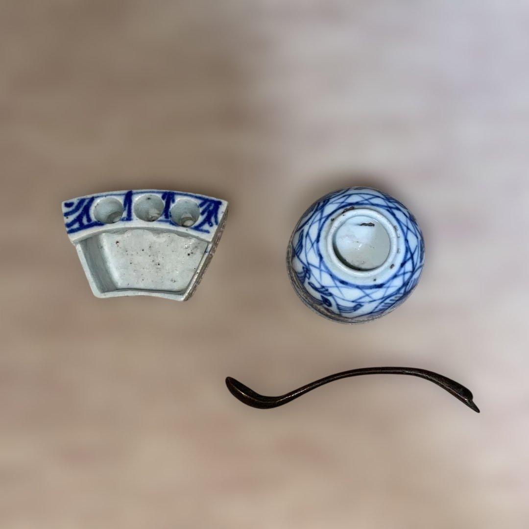 書道具　清時代　水入れ　筆洗い　スプーン 書道具 清時代 水入れ 筆洗い スプーン 書道 水入れ