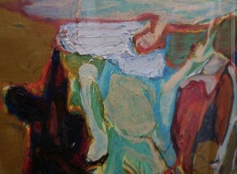 吉本 弘 『恬(やすらぐ)』真筆 油絵 絵画 抽象画 吉本 弘 『恬