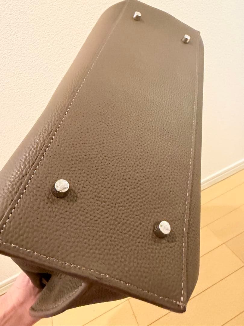 バッグ JISTORY square belt handle bag taupe L