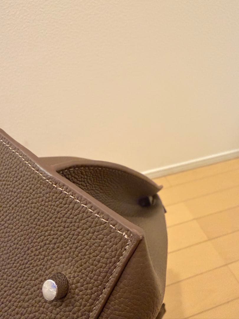 バッグ JISTORY square belt handle bag taupe L