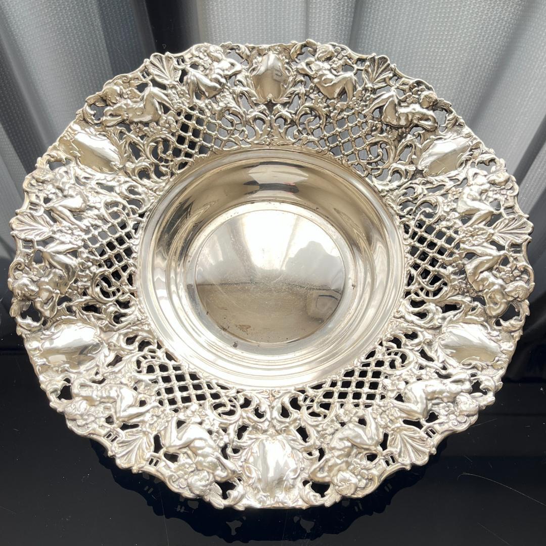 【SPAIN】チュラブの戯れるセンターピース 35cm【シルバープレート】