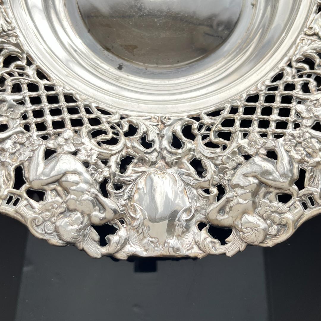 【SPAIN】チュラブの戯れるセンターピース 35cm【シルバープレート】