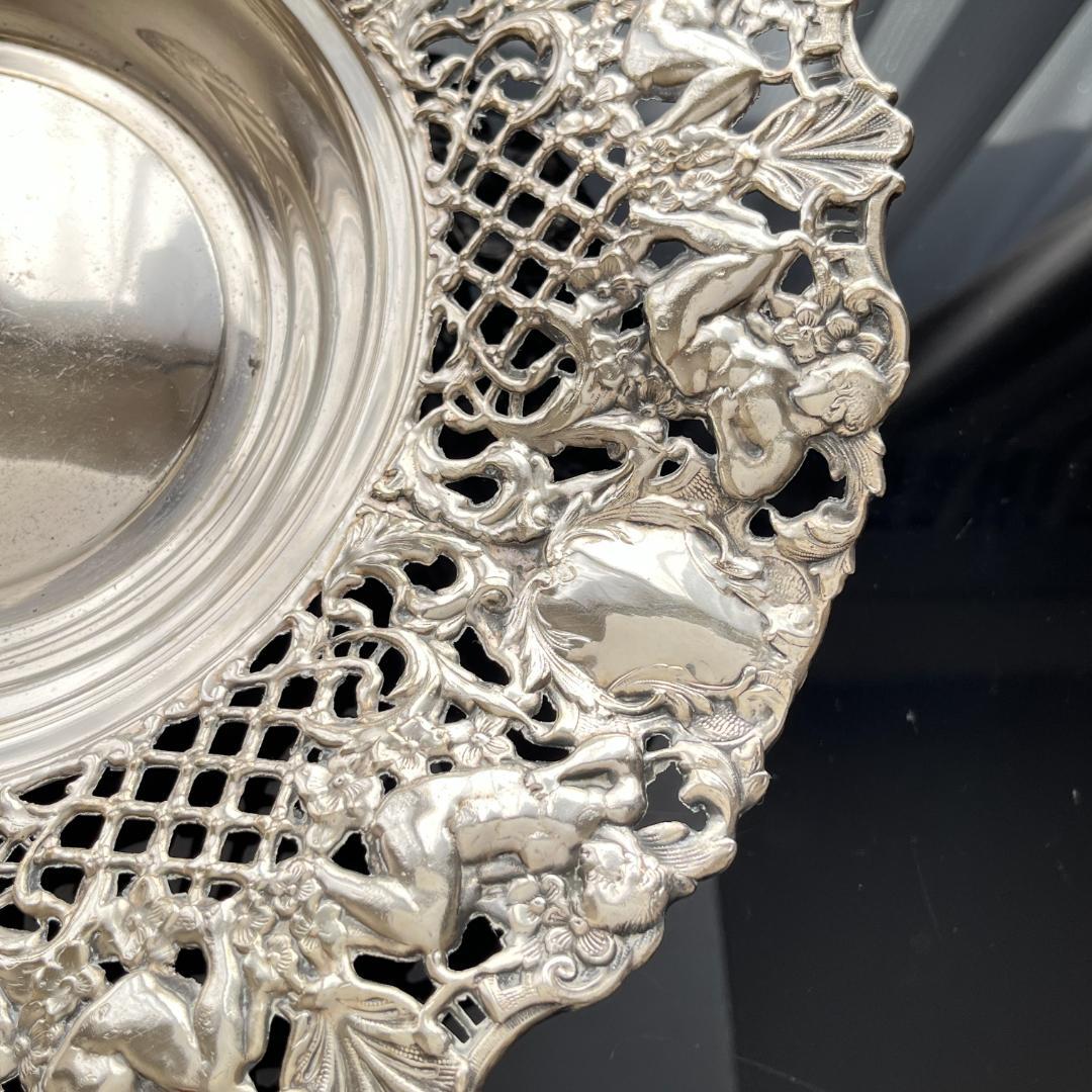 【SPAIN】チュラブの戯れるセンターピース 35cm【シルバープレート】