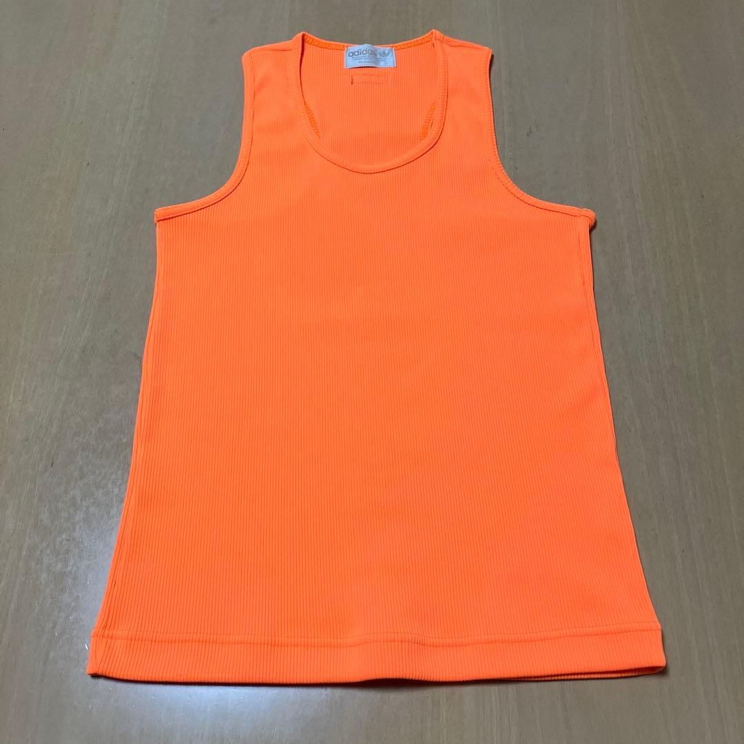 adidas オレンジ タンクトップ S 新品同様❗️ - メルカリ