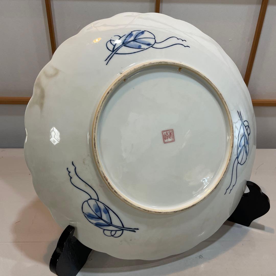 有田焼 深綿 梅鳳凰絵 一進 絵皿 飾皿 置物 金彩鳳凰 |