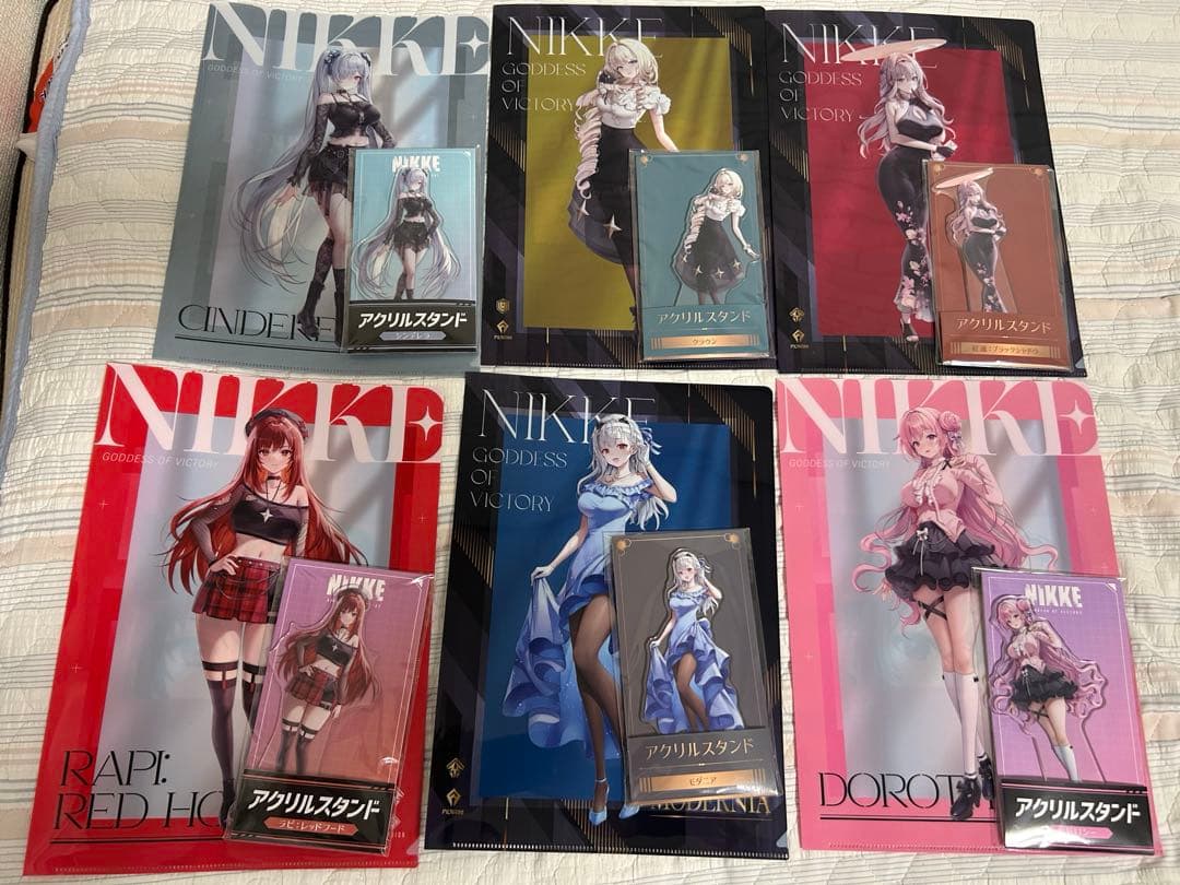 NIKKE ローソンコラボ　アクスタ　クリアファイル　6種セット　アクスタ未開封 NIKKE ローソンコラボ アクスタ クリアファイル 6種セット アクスタ未