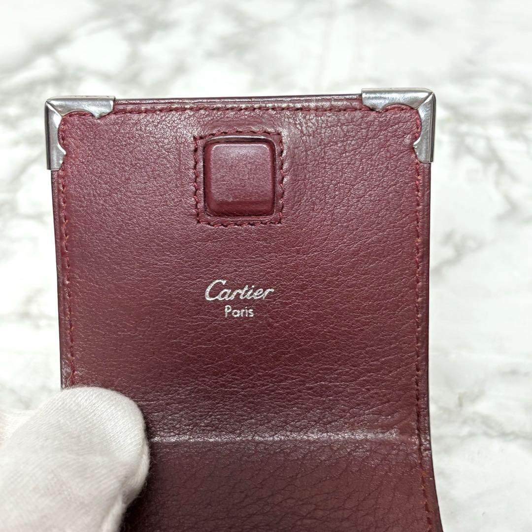カルティエ　レザー　シガレットケース　革　小物入れ　カードケース　たばこ入れ