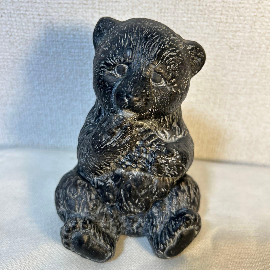 ソープストーン石掘り熊 ヴィンテージ雑貨 小物入れ ソープストーン石掘り熊 ヴィンテージ雑貨 小物入れ ヴィンテージ