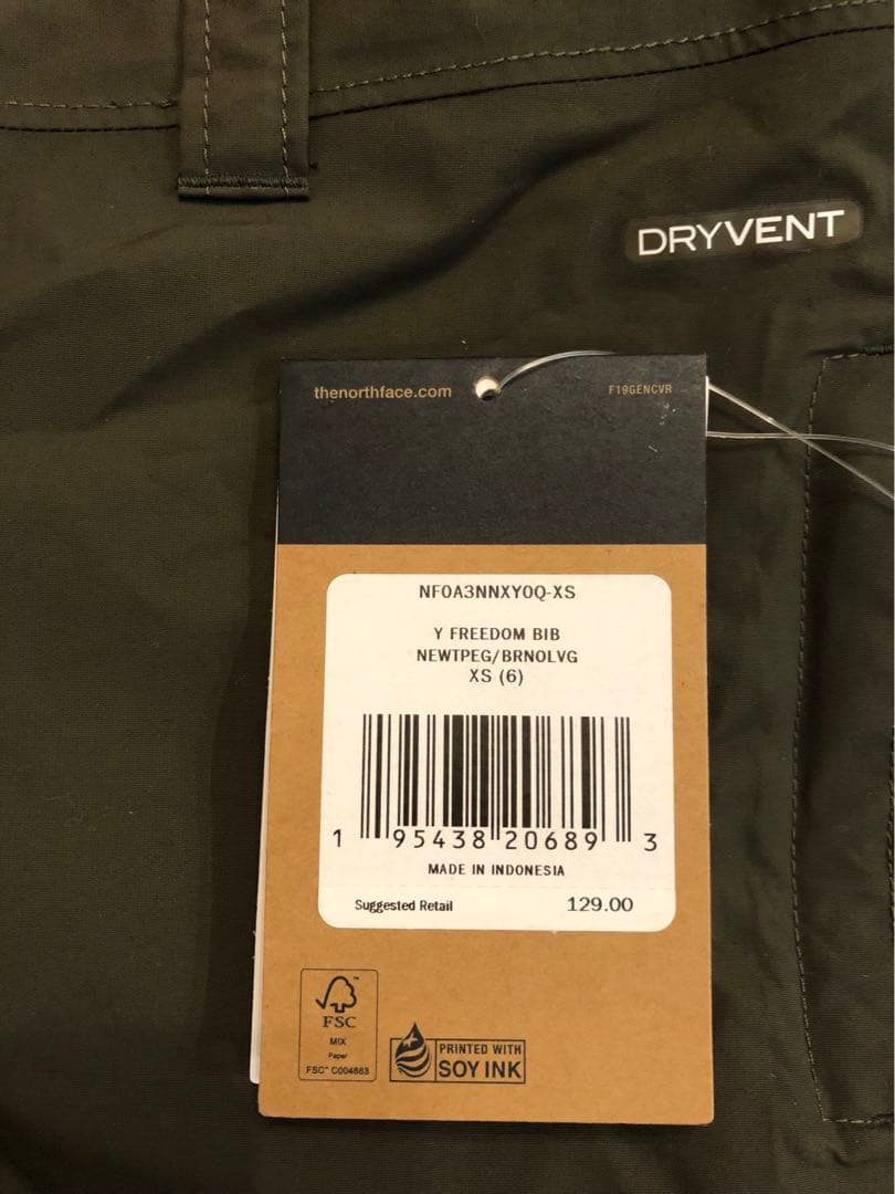 新品、値下げ)6歳用 THE NORTH FACE スキーズボン ノースフェイス