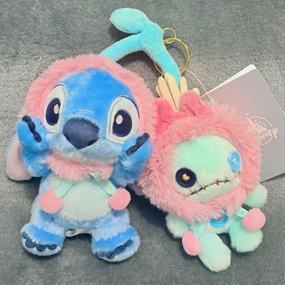 ディズニー スティッチ スクランプ ぬいぐるみ キーホルダー フルーツ