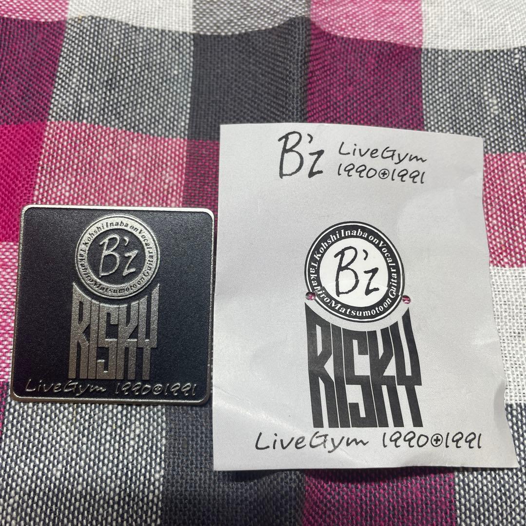 B´z LIVE-GYM RISKY 1991+1991ツアーグッズ バッジ タレントグッズ