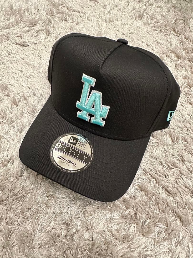 New Era ドジャース LA キャップ 黒・水色 ティファニーブルー 限定