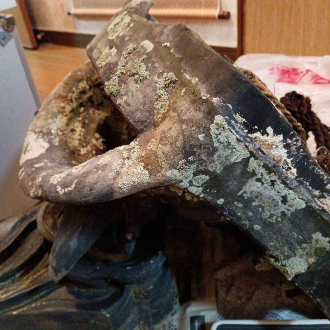 江戸時代中期頃超特大サイズ極稀少レア鬼師超絶技巧造寺社屋根大棟魔