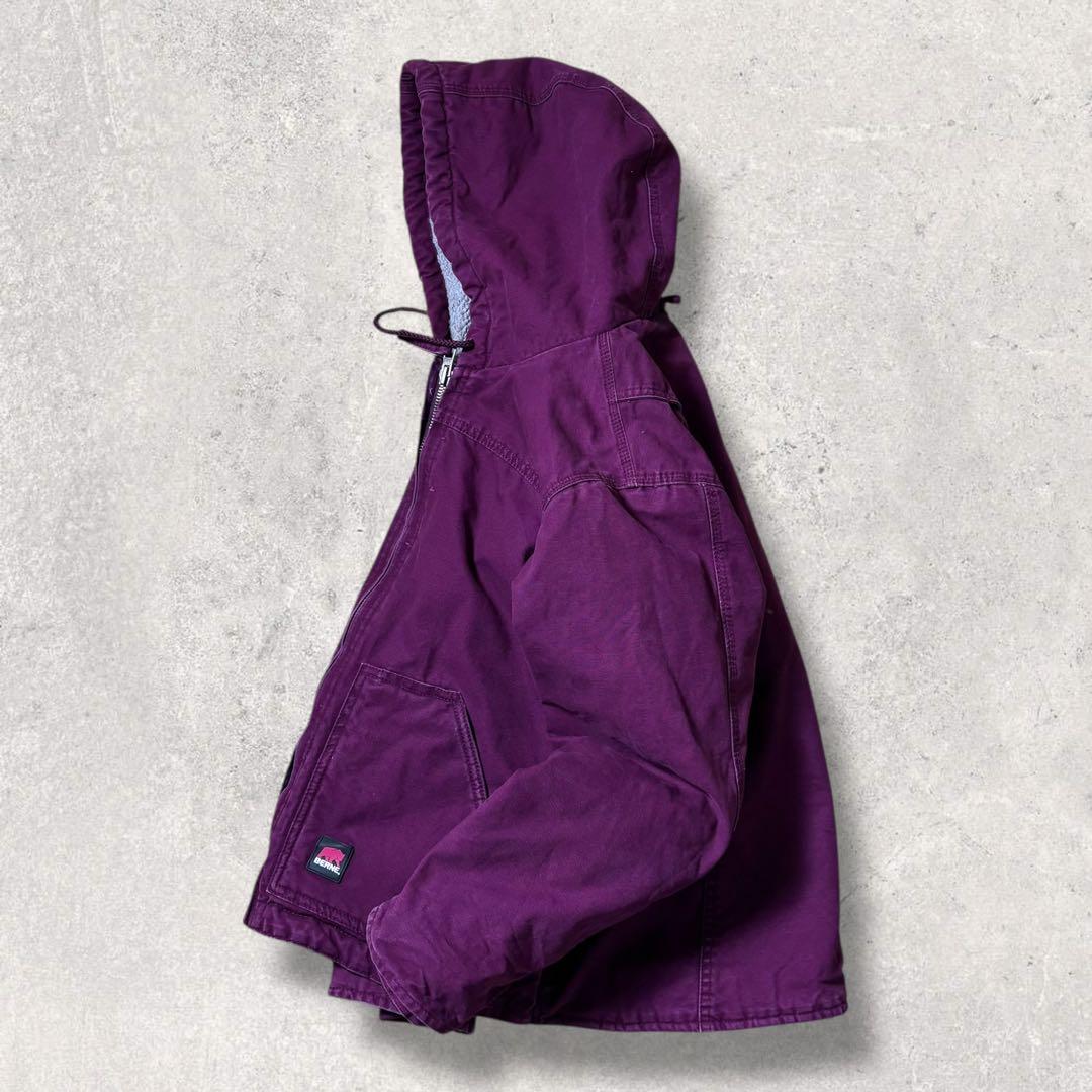 ぽ古着ダックパーカーアクティブジャケット短丈90s裏ボアジップフーディース