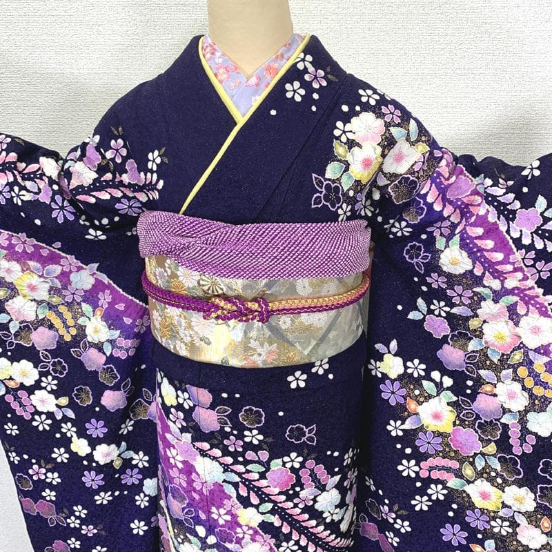 410z8〇京都きもの友禅 徳永正峰 高身長な方にも ラメ振袖