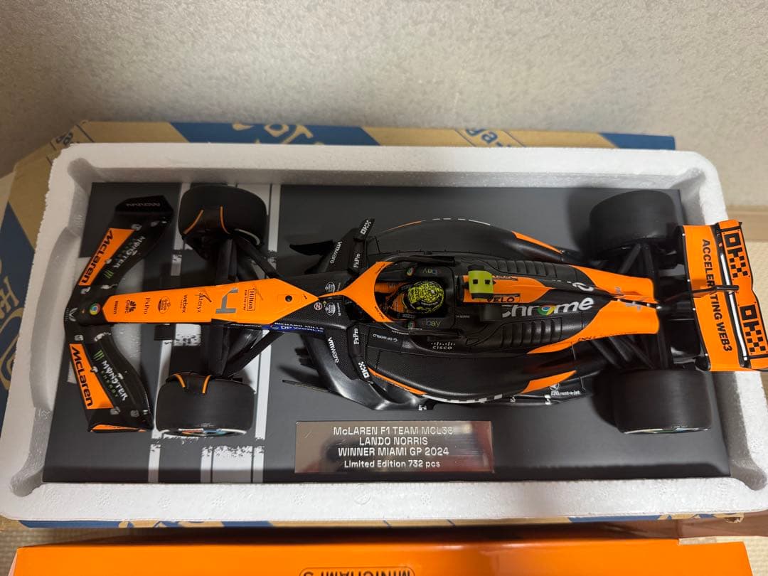 ミニチャンプス 1/18 マクラーレン ランド・ノリス マイアミGP 初優勝