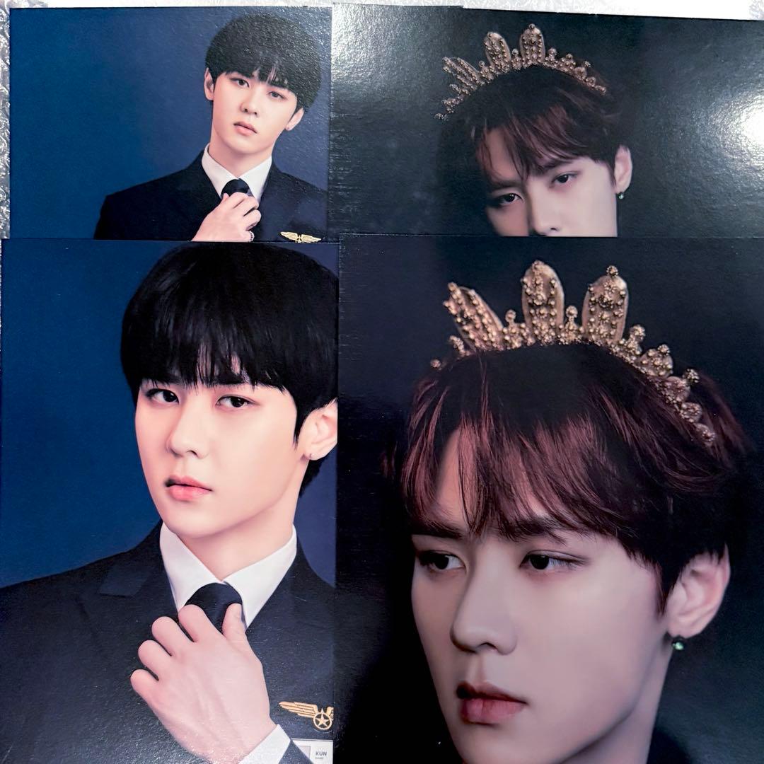 直筆サイン　威神V WayV クン 钱锟 亲笔签名　当選 ポラロイド 大量トレカ