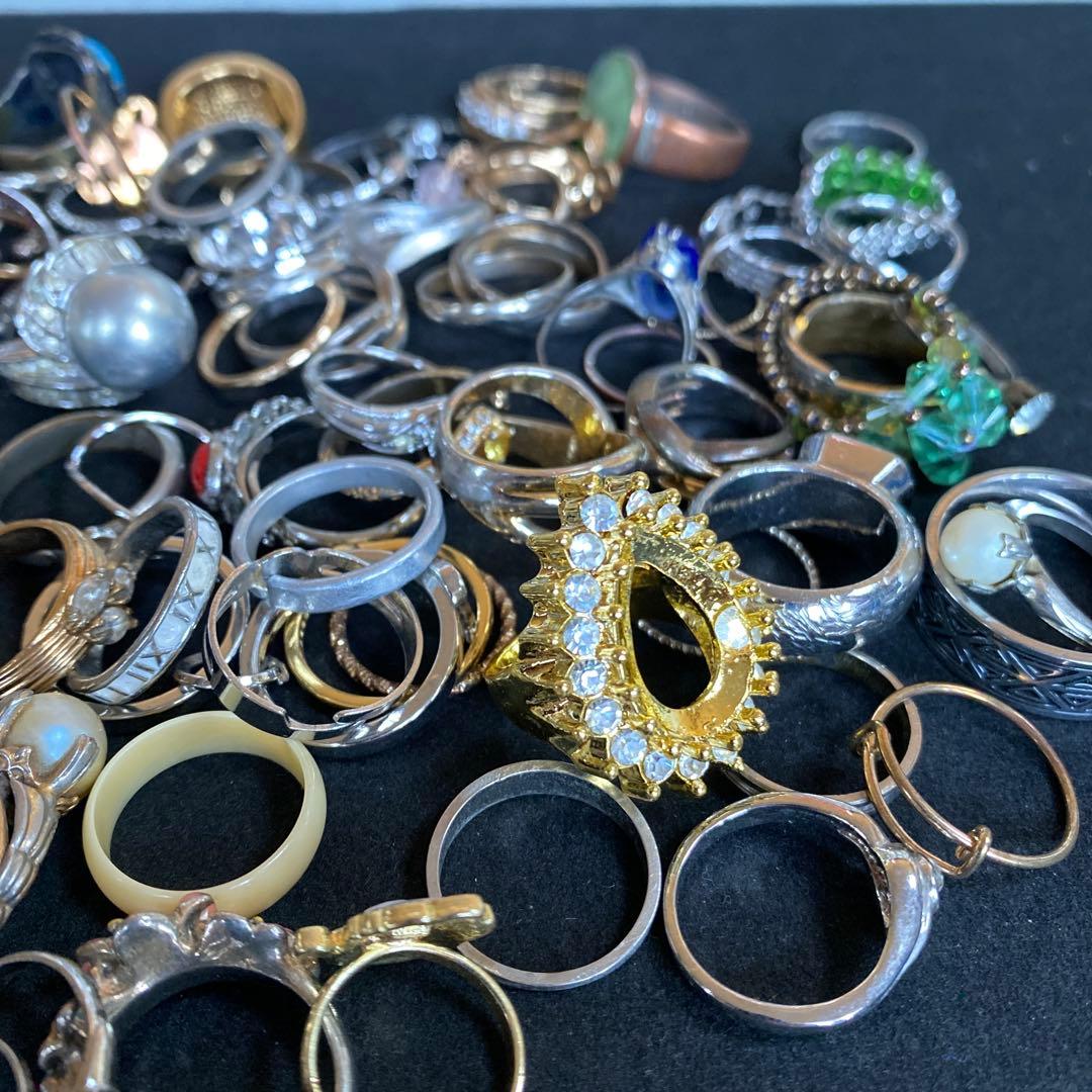 m*m様 まとめ売りアクセサリーR27☆指輪　リング　無選別約380gオークショ