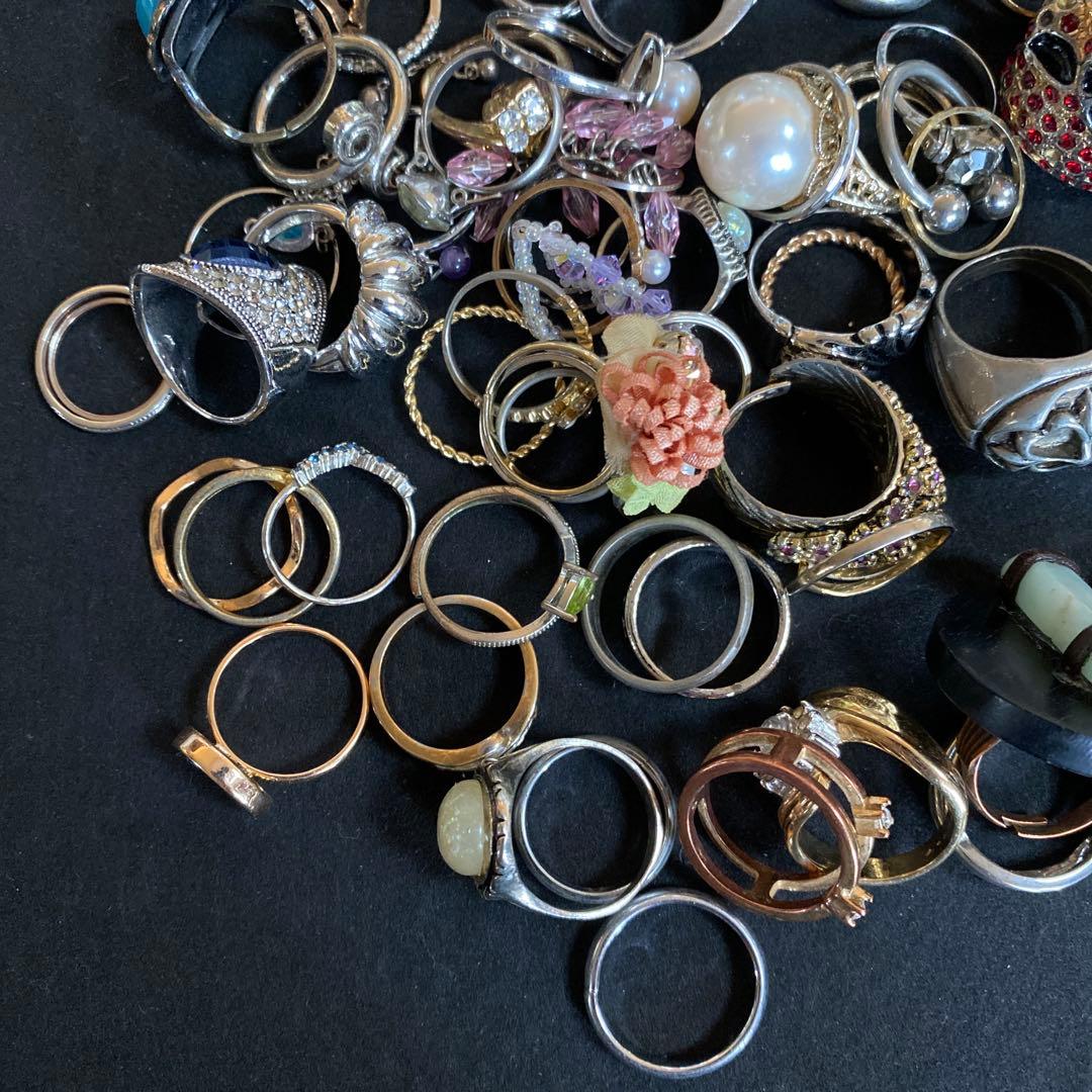 m*m様 まとめ売りアクセサリーR27☆指輪　リング　無選別約380gオークショ