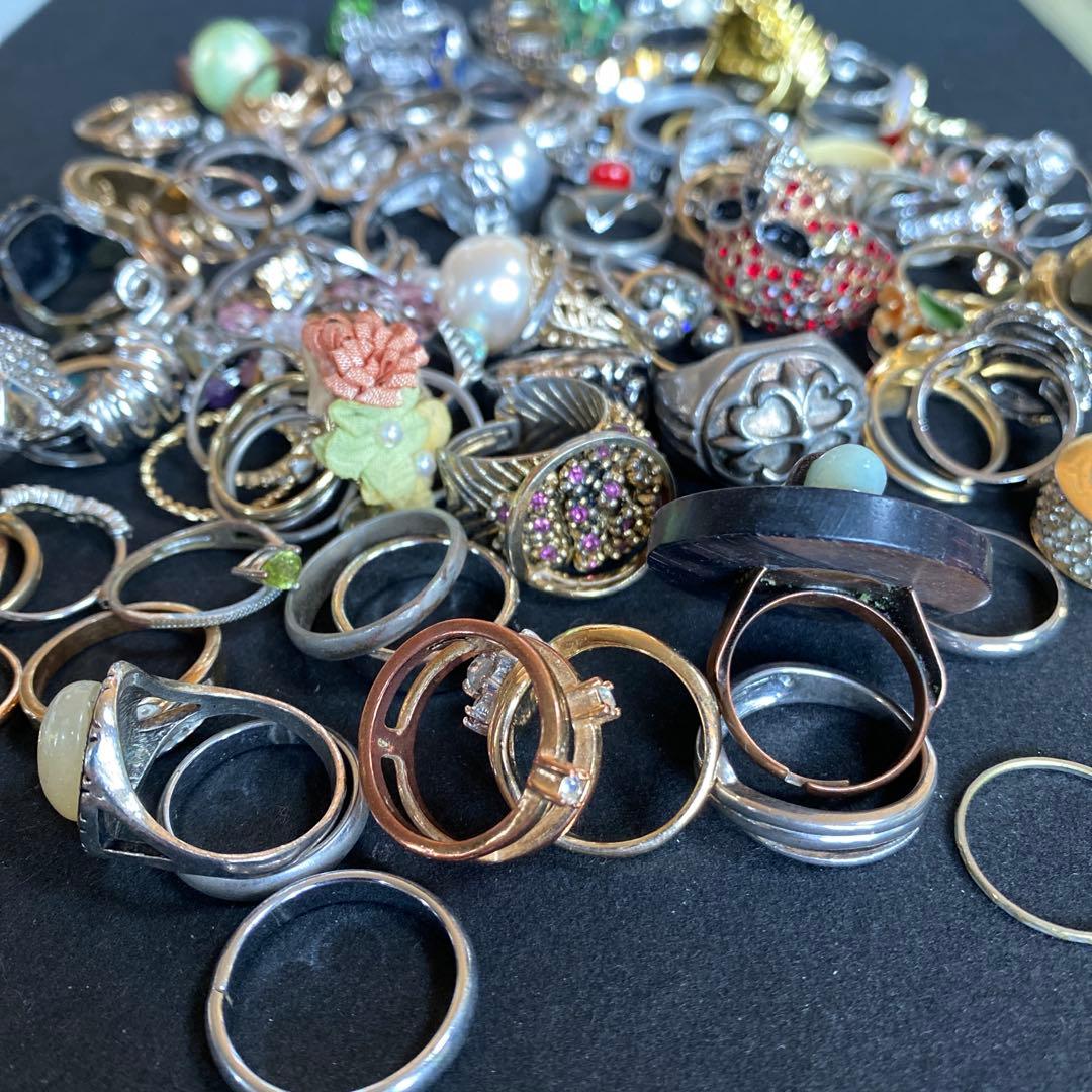 m*m様 まとめ売りアクセサリーR27☆指輪　リング　無選別約380gオークショ