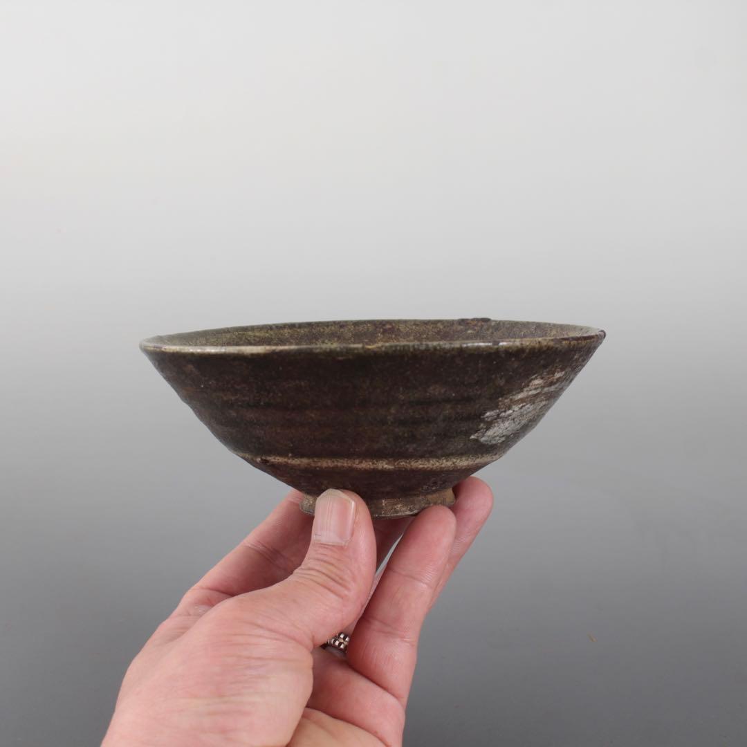 初雪」はけめ 茶碗 加藤石春 茶道具 古美術 古道具 アンティーク