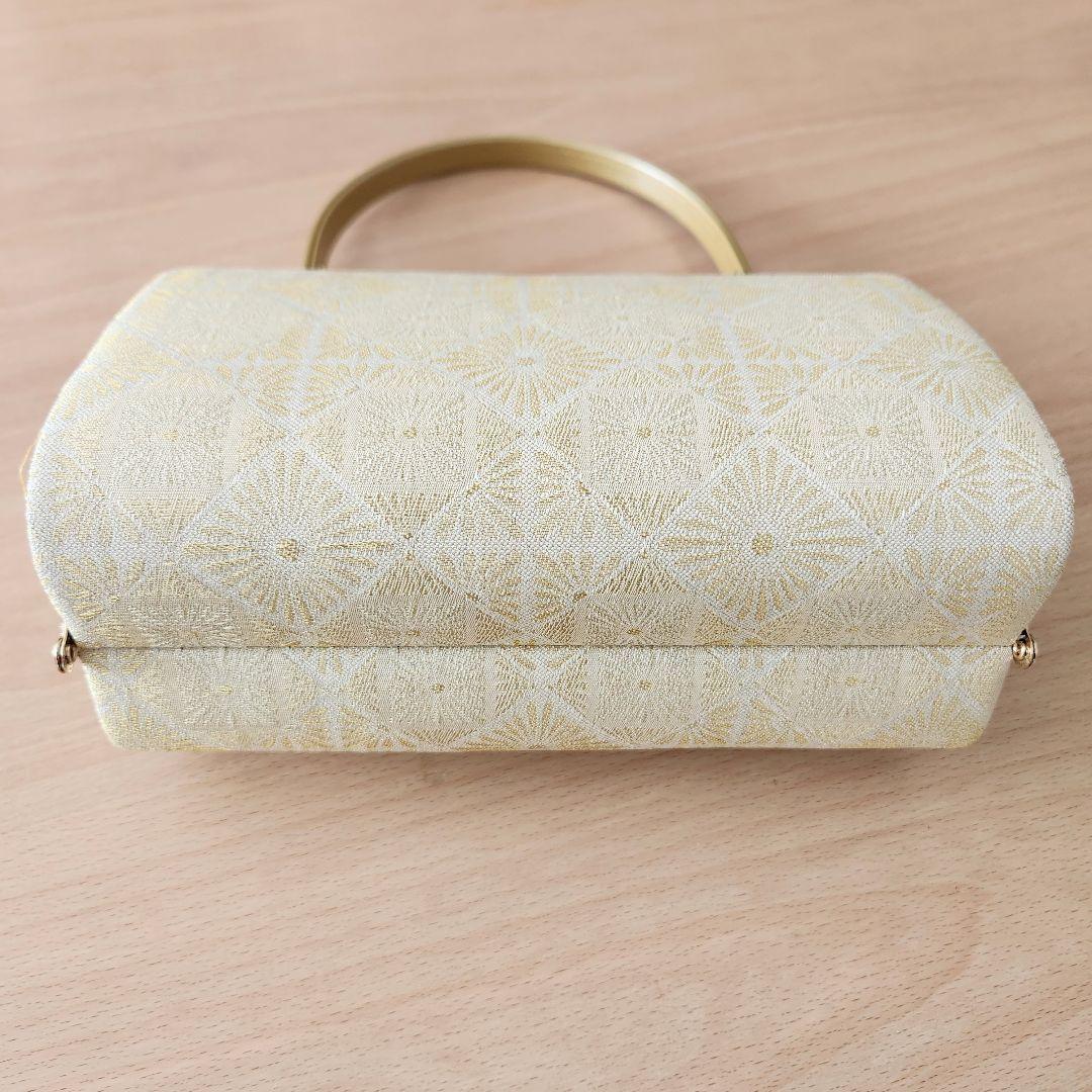 【美品】西陣織 正絹 帯地 使用 高級バッグセット　草履24cm
