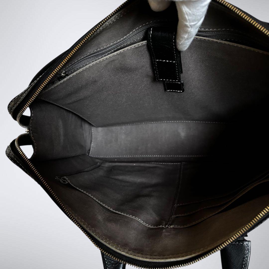 【美品・防水】土屋鞄 プロータ スクエアブリーフケース A4可 ブラック