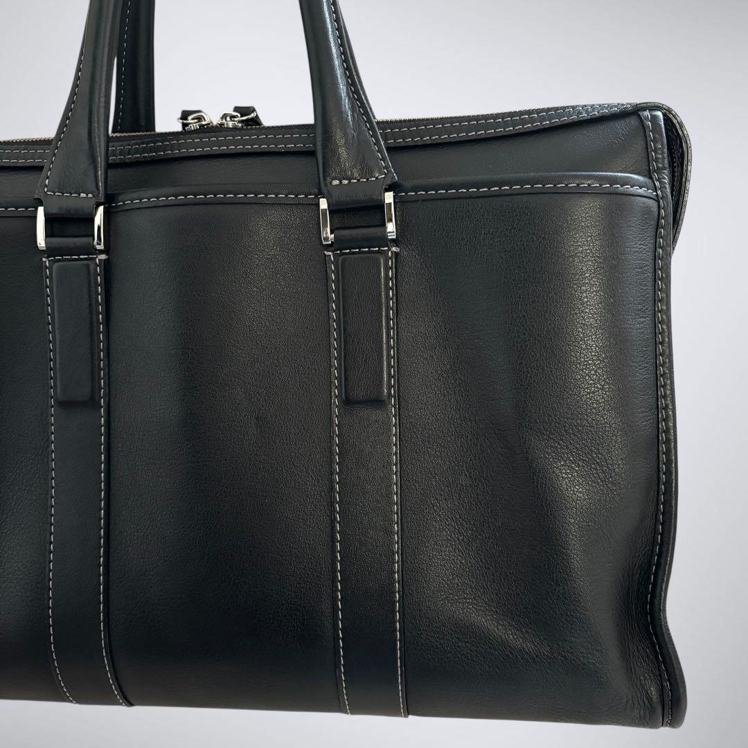 【美品・防水】土屋鞄 プロータ スクエアブリーフケース A4可 ブラック