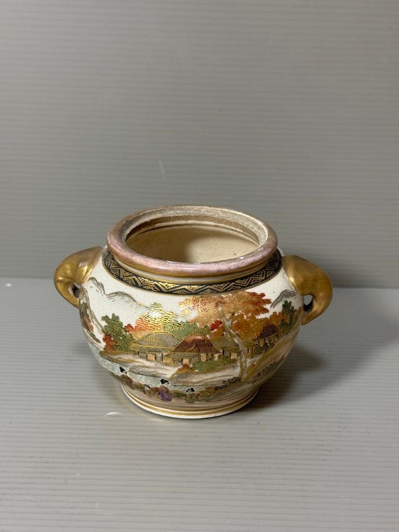 2147 薩摩焼　香炉　蓋なし 2147 薩摩焼 香炉 蓋なし 2147 薩摩焼 香炉 蓋なし 工芸品