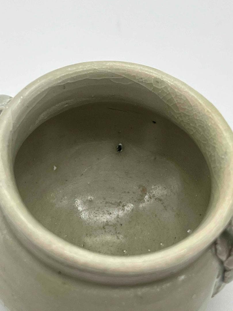 宋時代 定窯 白磁瓜形双耳壺 茶入 茶道具 水指 水差し 唐